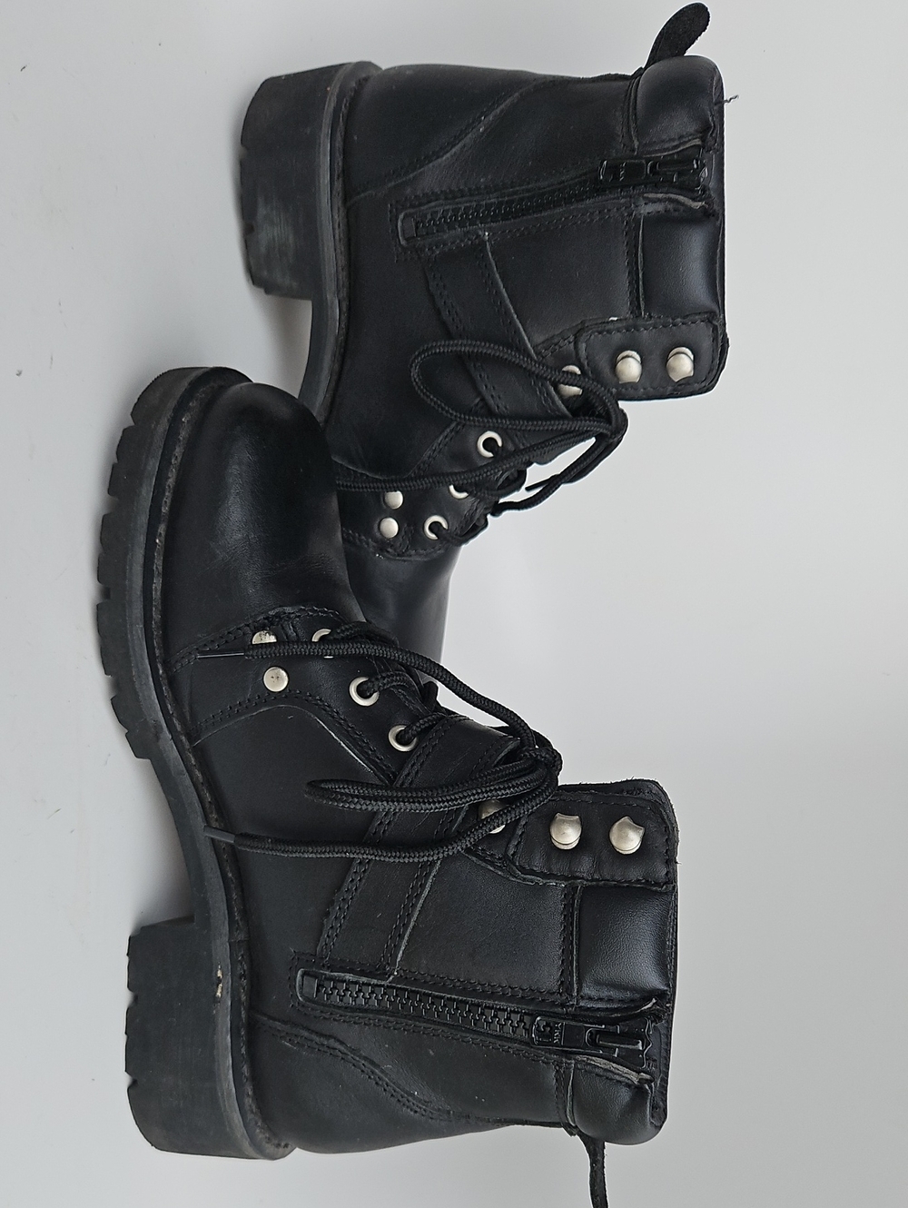 Ride TEC® Women's Black Leather Lace-Up Boots - Picture 7 of 12